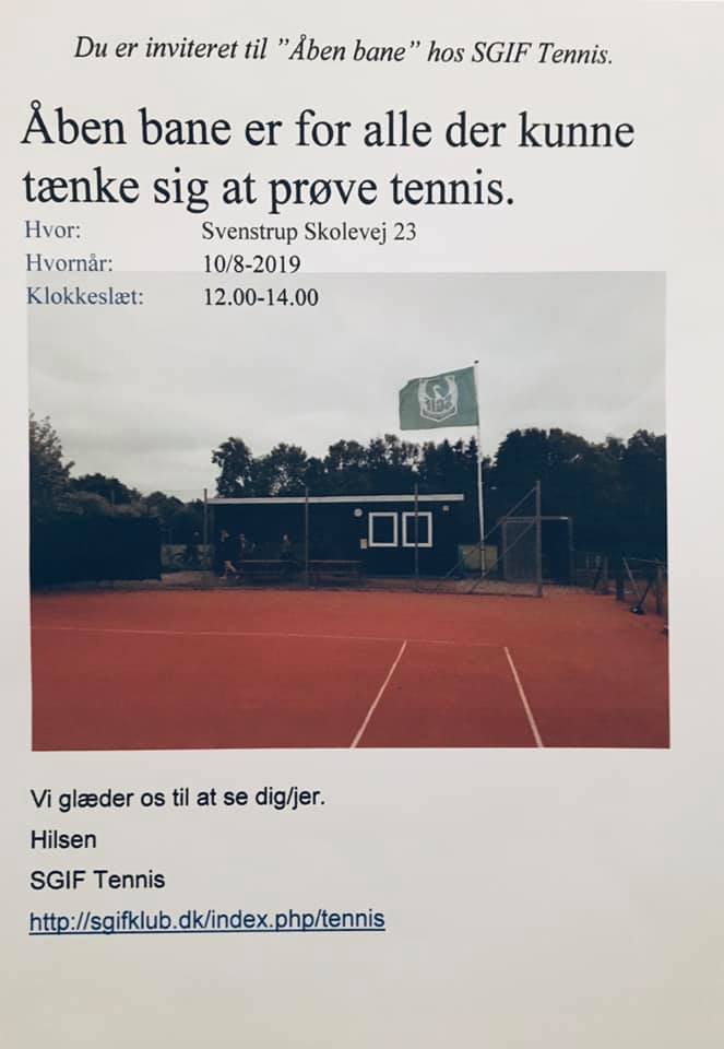 Åben bane, SGIF Tennis