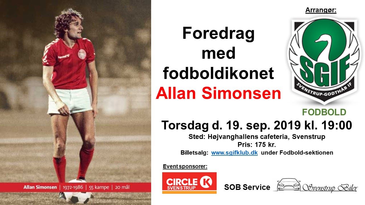 Foredrag med fodboldikonet Allan Simonsen