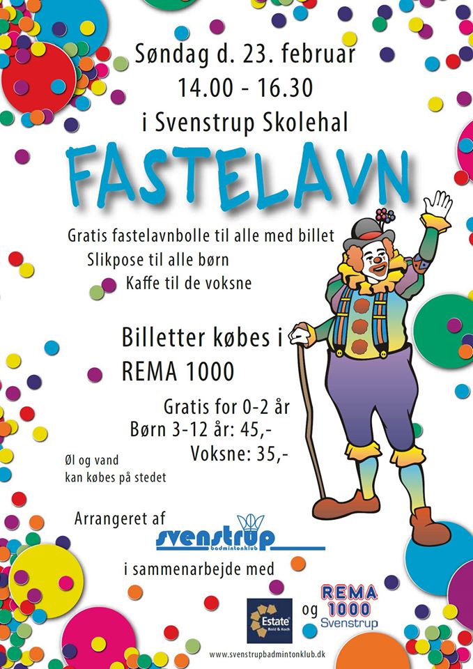 Fastelavnsfest i Svenstrup Skolehal