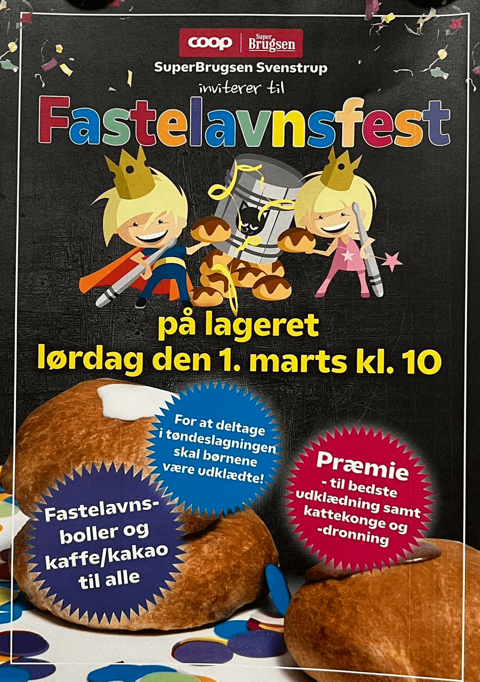 Fastelavnsfest i SuperBrugsen