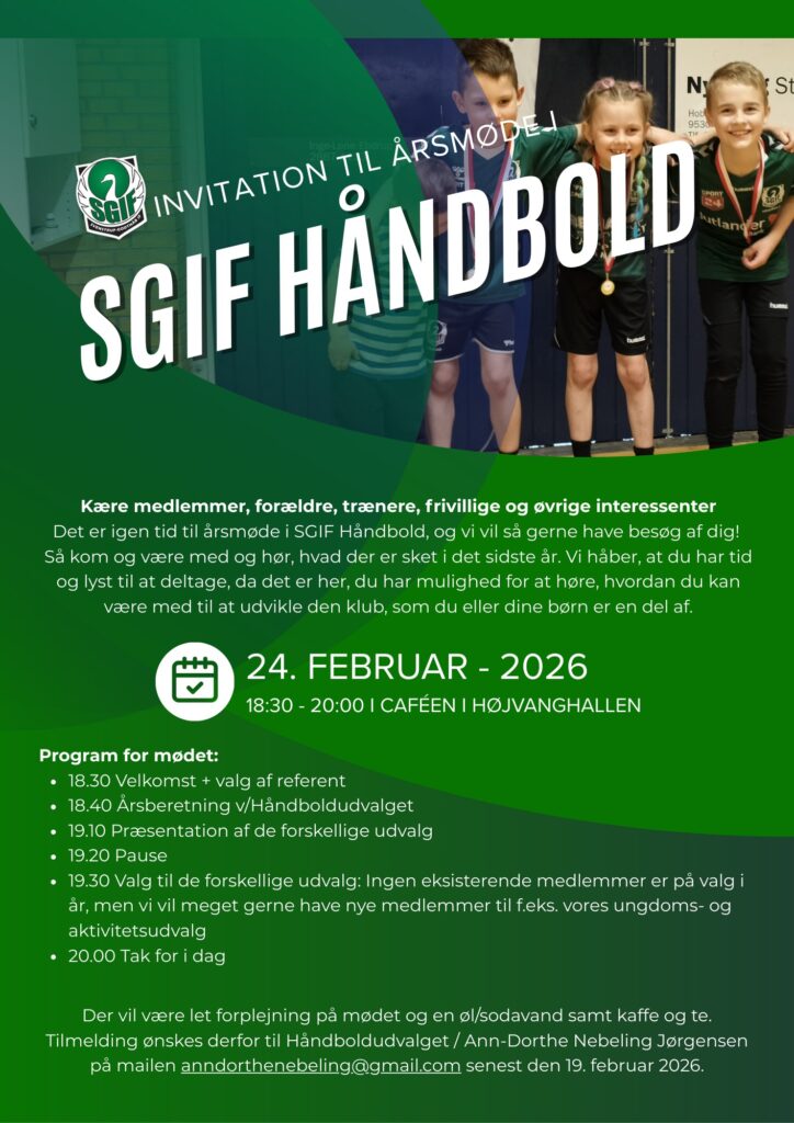 Årsmøde SGIF Håndbold 2026